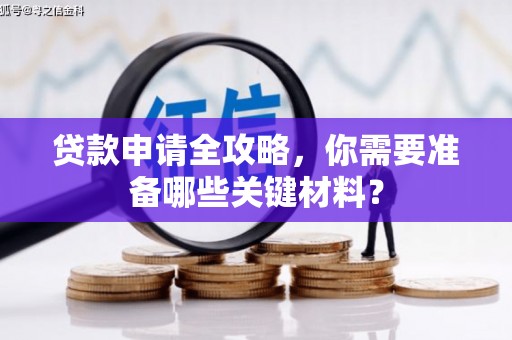 陆丰贷款申请全攻略，你需要准备哪些关键材料？