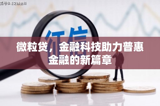 陆丰微粒贷，金融科技助力普惠金融的新篇章