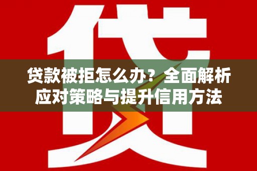 陆丰贷款被拒怎么办？全面解析应对策略与提升信用方法