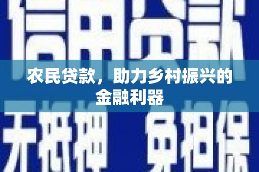 陆丰农民贷款，助力乡村振兴的金融利器