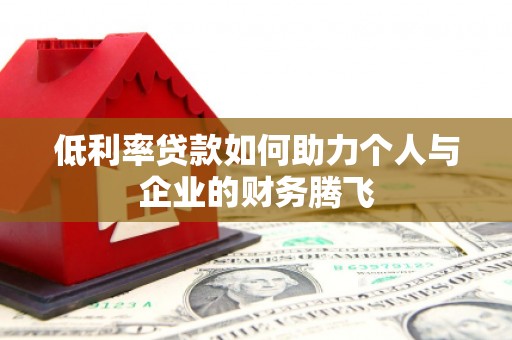 陆丰低利率贷款如何助力个人与企业的财务腾飞