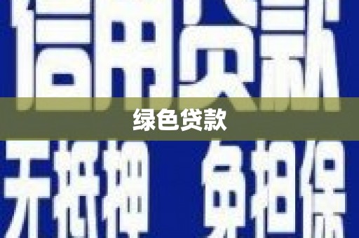 陆丰绿色贷款