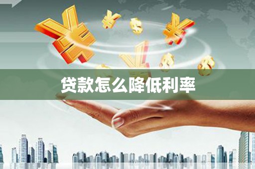 陆丰贷款怎么降低利率