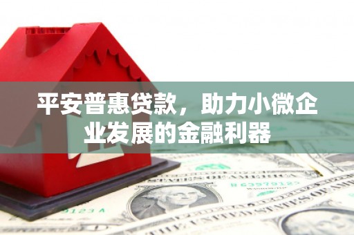 陆丰平安普惠贷款，助力小微企业发展的金融利器