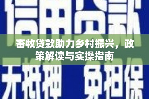 陆丰畜牧贷款助力乡村振兴，政策解读与实操指南