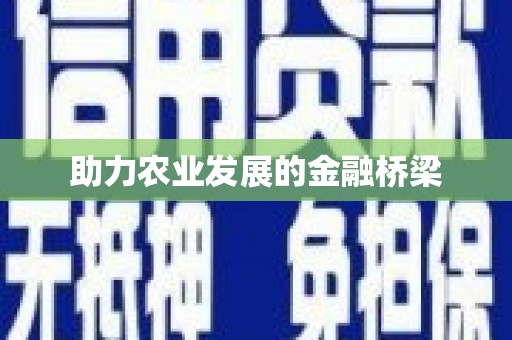 陆丰助力农业发展的金融桥梁