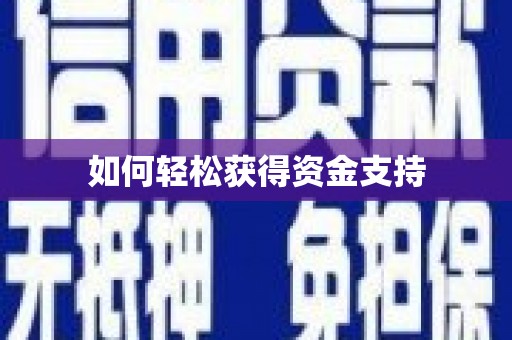 陆丰如何轻松获得资金支持