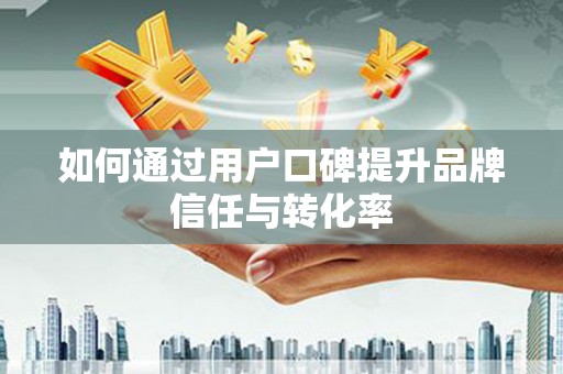 陆丰如何通过用户口碑提升品牌信任与转化率