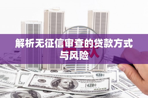 陆丰解析无征信审查的贷款方式与风险