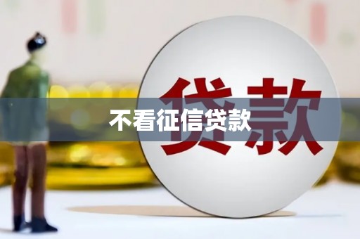 陆丰不看征信贷款