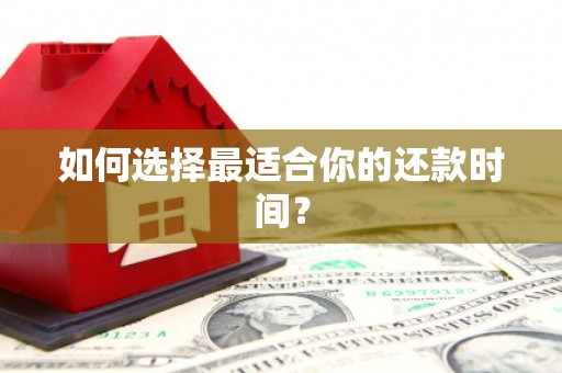 陆丰如何选择最适合你的还款时间？